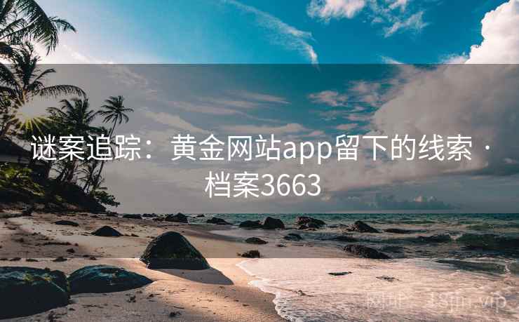 谜案追踪：黄金网站app留下的线索 · 档案3663
